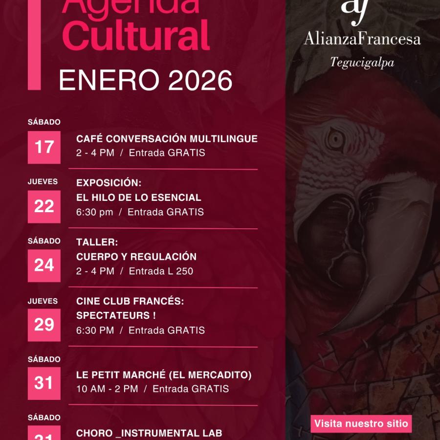 Alianza Francesa: Agenda Cultural Enero 2026