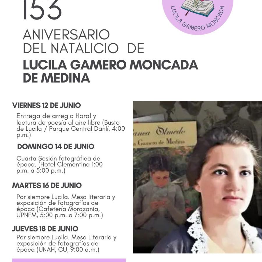 Jornada conmemorativa llena de literatura, historia y arte: 153 aniversario del natalicio de la escritora Lucila Gamero Moncada de Medina 