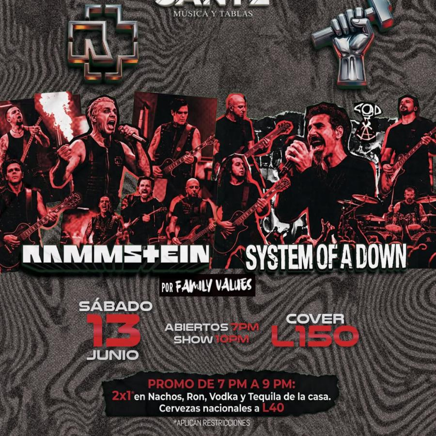 Tributo a System of a Down y Rammstein