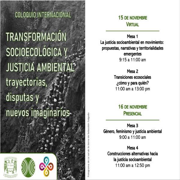 Coloquio Internacional: Transformación Socioecológica y Justicia ambiental 