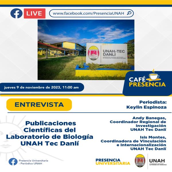 Café Presencia: Publicaciones científicas del Laboratorio de Biología UNAH Tec Danlí 