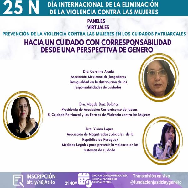 Día Internacional de la Eliminación de la Violencia contra las Mujeres: Paneles virtuales 