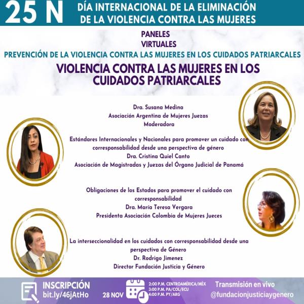 Paneles virtuales: Violencia contra las mujeres en los ciudados patriarcales 