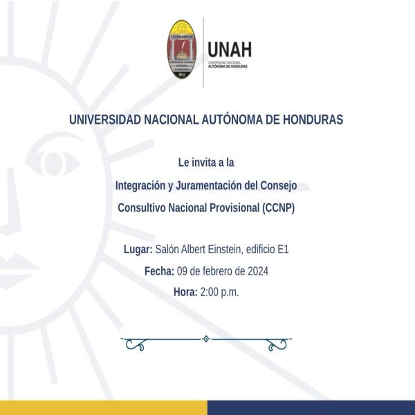 Invitación a la Prensa: Integración y Juramentación del Consejo Consultivo Nacional Provisional (CCNP)