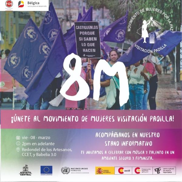 8M - stand informativo: Movimiento de Mujeres Visitación Padilla