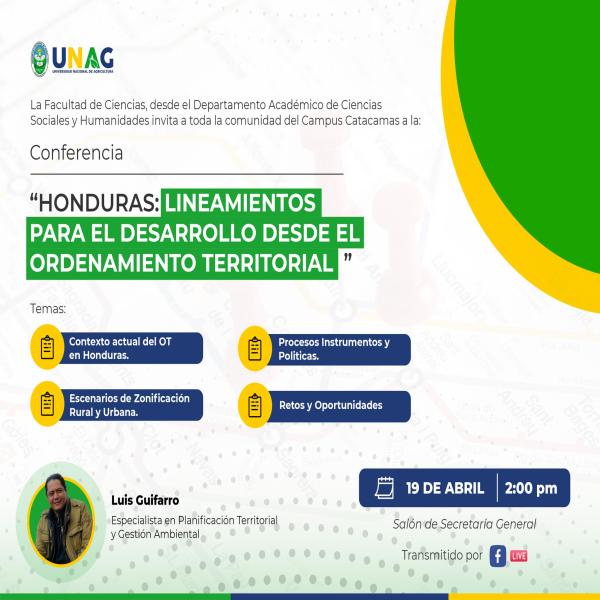 Conferencia "Honduras: Lineamientos para el desarrollo desde el Ordenamiento Territorial"