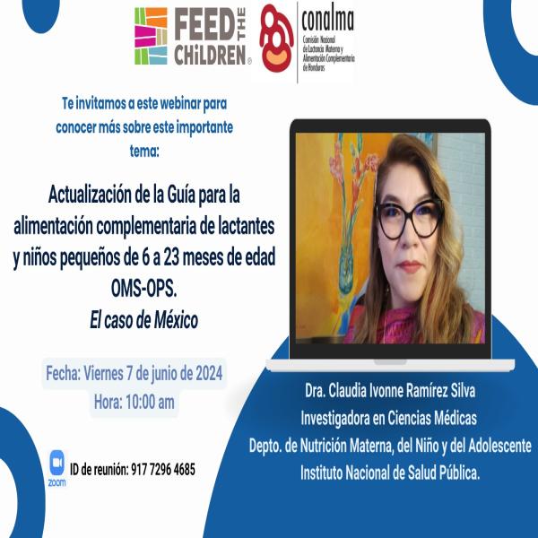 Webinar: Actualización de la Guía para la alimentación complementaria de lactantes y niños pequeños OMS-OPS caso México  