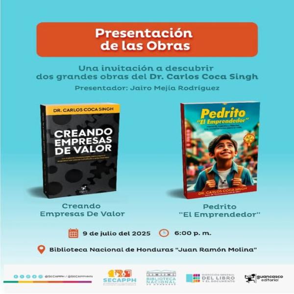 Presentación de dos obras literarias del Dr. Carlos Coca