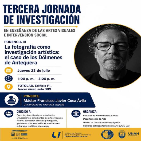 Tercera Jornada de Investigación en Enseñanza de las Artes Visuales e Intervención Social: "La fotografía como investigación artística: el caso de los Dólmenes de Antequera"