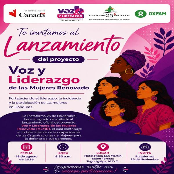 Lanzamiento oficial del proyecto Voz y Liderazgo de las Mujeres Renovado (VLMR)