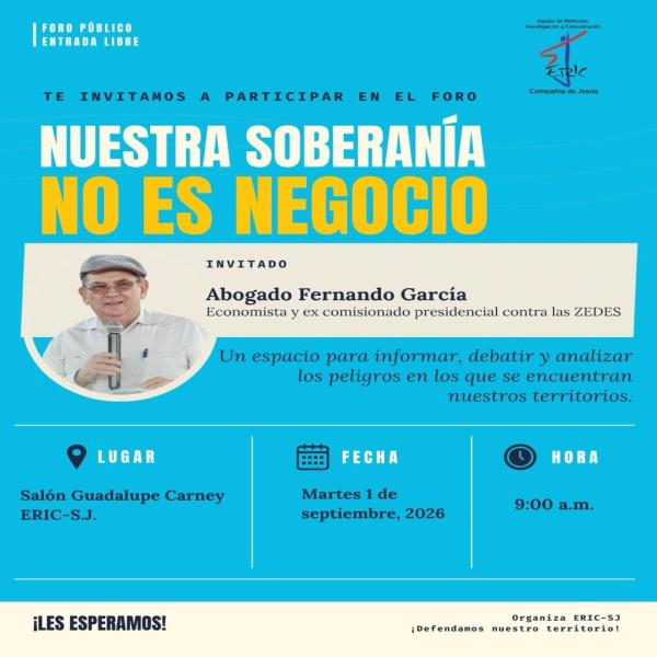 Foro: Nuestra soberanía no es negocio 