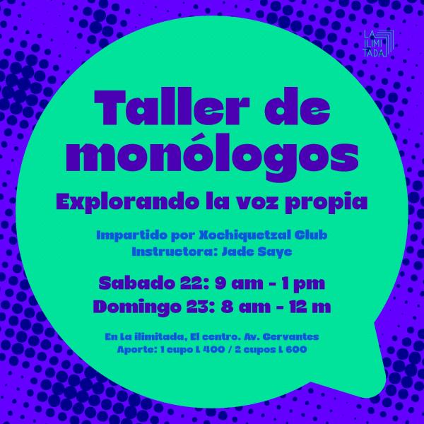 Taller de Monólogos: Explorando la voz propia
